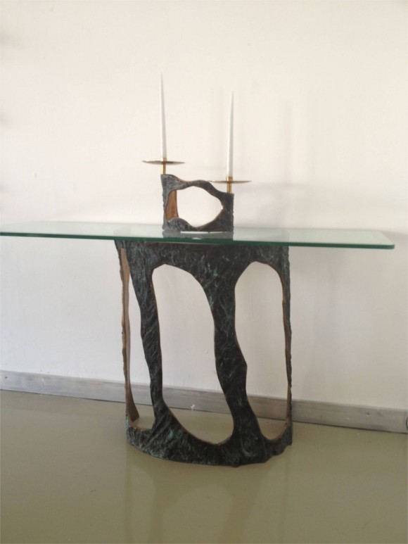 tree console 4 Französische Konsole Glas/Bronze