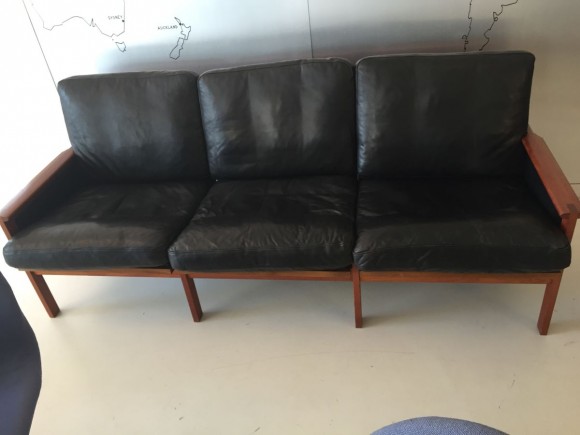 Dreier-Ledersofa von Illum Wikkelsø